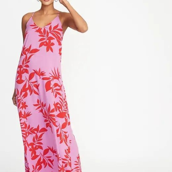 Old Navy V-Neck Maxi Shift Dress for Women New - Picture 2 of 3